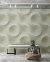 Fototapete Walls by Patel 4 m x 2,7 m Kreise Mintgrün   Raum 3