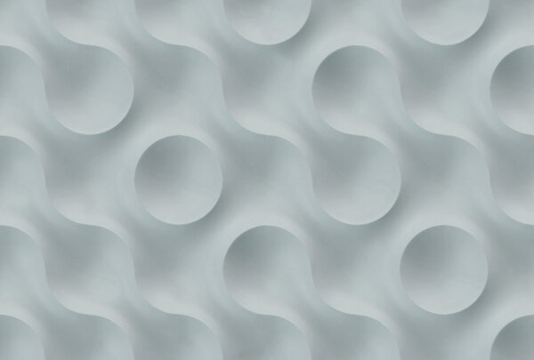 Fototapete Walls by Patel 4 m x 2,7 m Kreise Hellblau   Raum 1