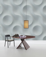 Fototapete Walls by Patel 4 m x 2,7 m Kreise Hellblau...
