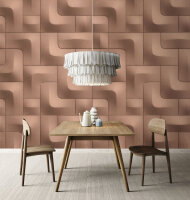 Fototapete Walls by Patel 4 m x 2,7 m 3D Kupfer   Raum 3