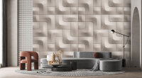 Fototapete Walls by Patel 4 m x 2,7 m 3D Grau   Raum 2