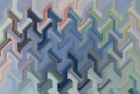 Fototapete Walls by Patel 4 m x 2,7 m 3D Blau Grün...