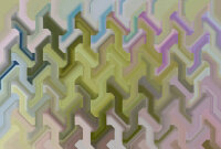 Fototapete Walls by Patel 4 m x 2,7 m 3D Grün Lila...