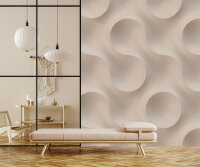 Fototapete Walls by Patel 4 m x 2,7 m Kreise Beige   Raum 2