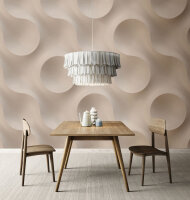 Fototapete Walls by Patel 4 m x 2,7 m Kreise Beige   Raum 4
