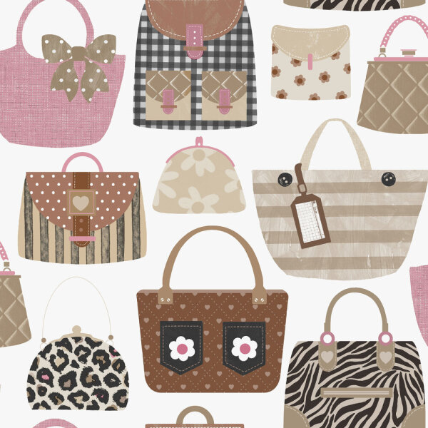 Kids and Teens Tapeten Handtaschen