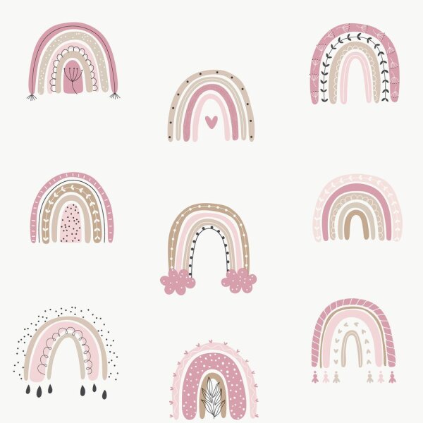 Kids and Teens Tapeten Regenbogen Boho Stil