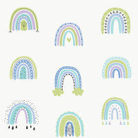 Kids and Teens Tapeten Regenbogen Boho Stil