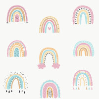 Kids and Teens Tapeten Regenbogen Boho Stil