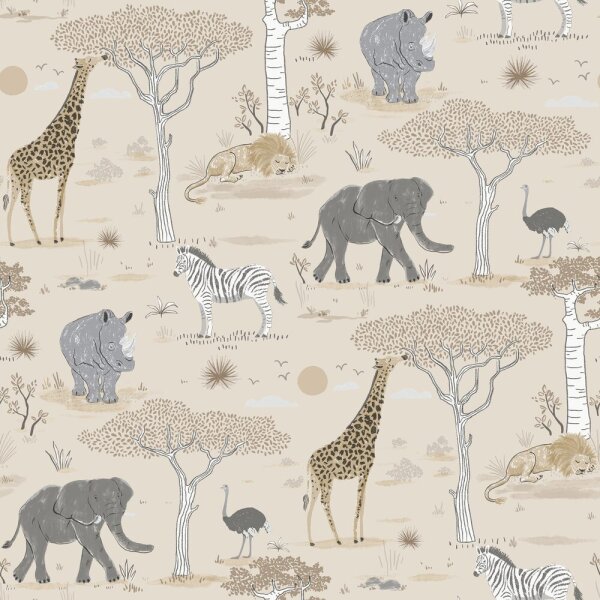 Kids and Teens Tapeten Afrika Safari Tiere
