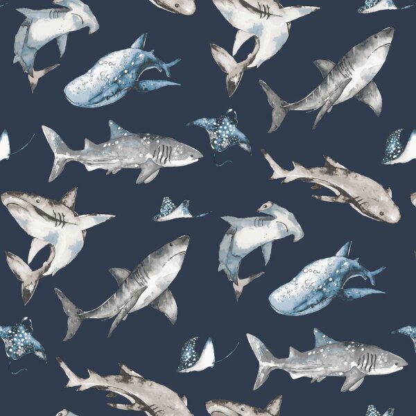 Kids and Teens Tapeten Meer Fisch Hai
