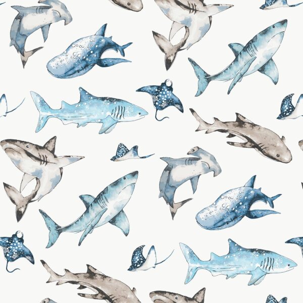 Kids and Teens Tapeten Meer Fisch Hai