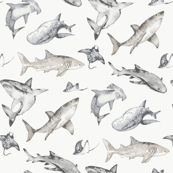 Kids and Teens Tapeten Meer Fisch Hai