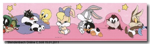 Bordüre Duffy Duck Bugs Bunny Marvin Coyote Silvester Tweety