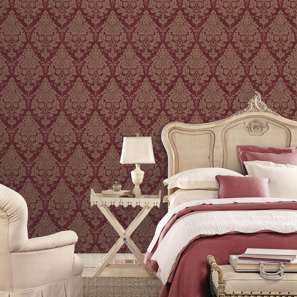 Essener Tapeten Classic Silks – eleganter Wohnraum mit barocken Ornamenten