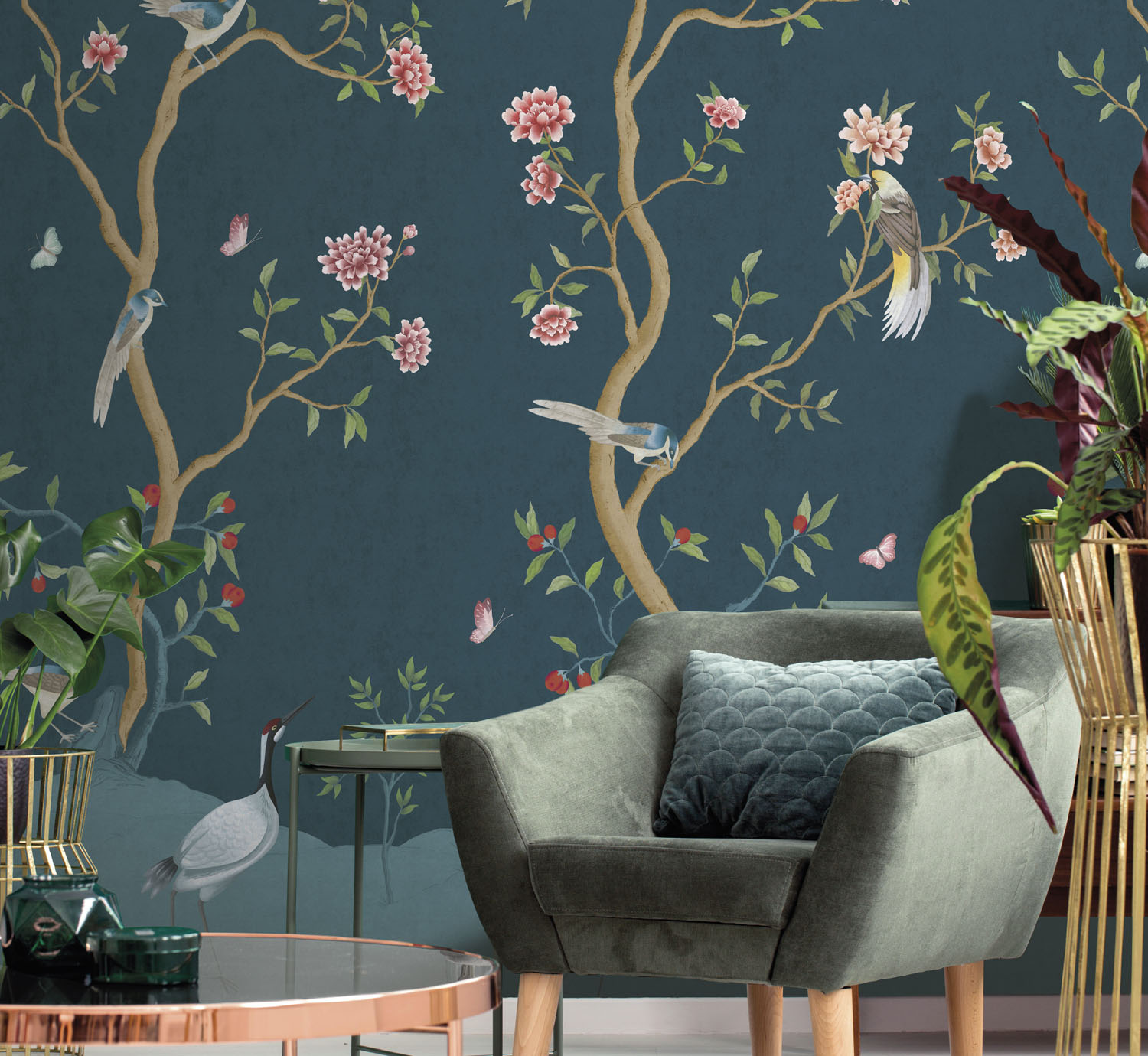 Smita Tapeten Hana – moderne florale Motive mit feiner Struktur