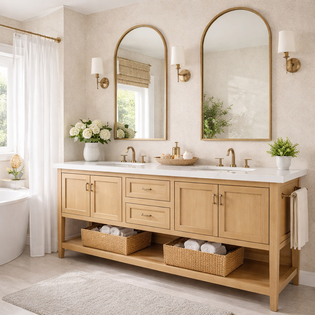 Badezimmer Tapete in Naturfarben – Trend 2026