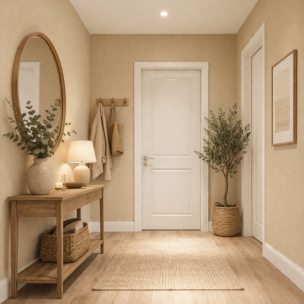 Flur Tapete in hellen Naturfarben – Trend 2026