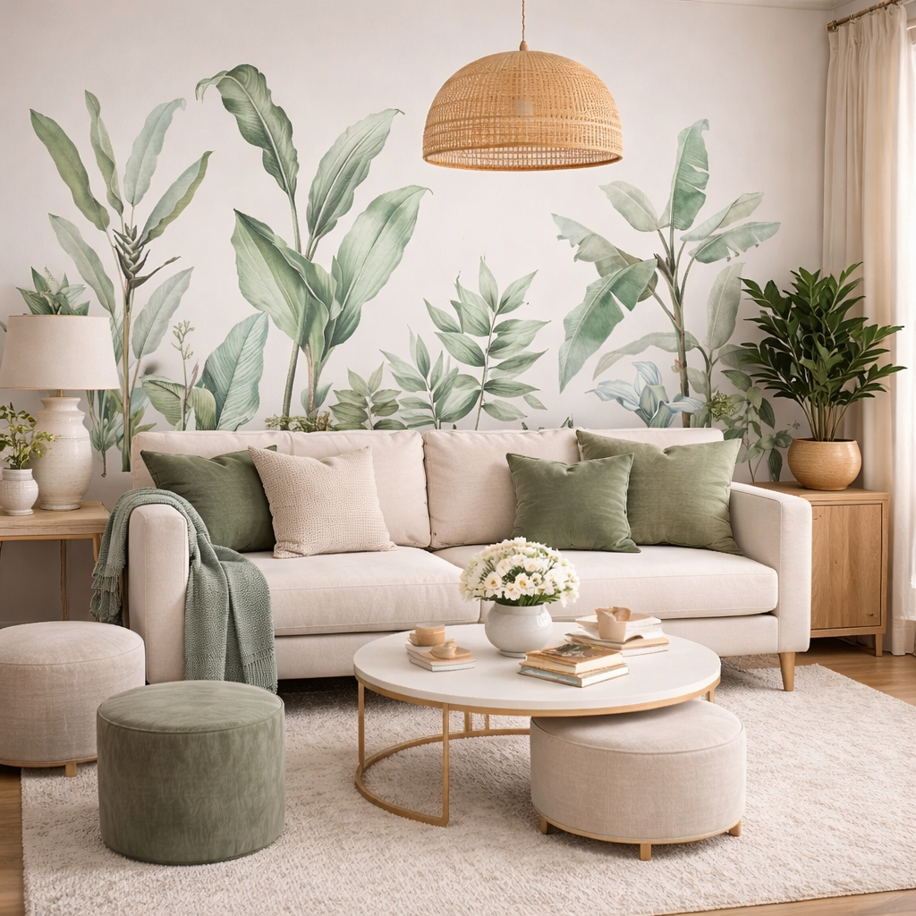 Statement Tapete im Wohnzimmer – Design Trend 2026